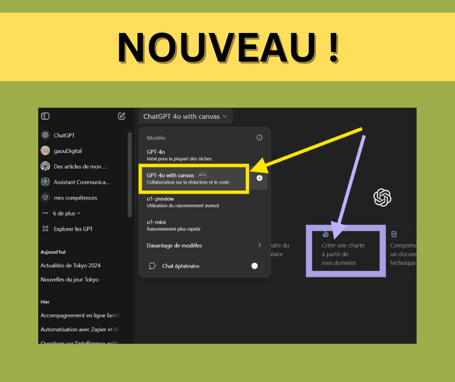 URGENT ! à 10h10 GMT une démonstration en direct sur mon profil facebook (facebook.com/jpehouman/) de la nouvelle fonctionnalité de #chatGPT appelée "CANVAS". Un véritable Master Class Gratuit !
Si tu veux intervenir, tu pourras te connecter directement sur le direct Zoom. Nous
