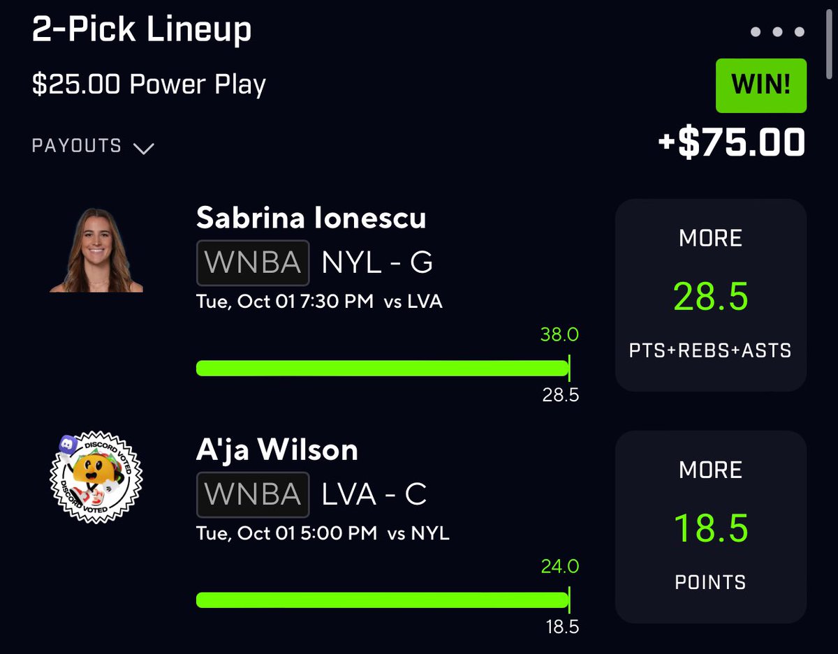 SharpPicksDaily's tweet image. Last couple days recap 💰💰💰

#PrizePicksnfl #PrizePickswnba #sportsbettingpicks #GamblingsTwitter #GamblingX