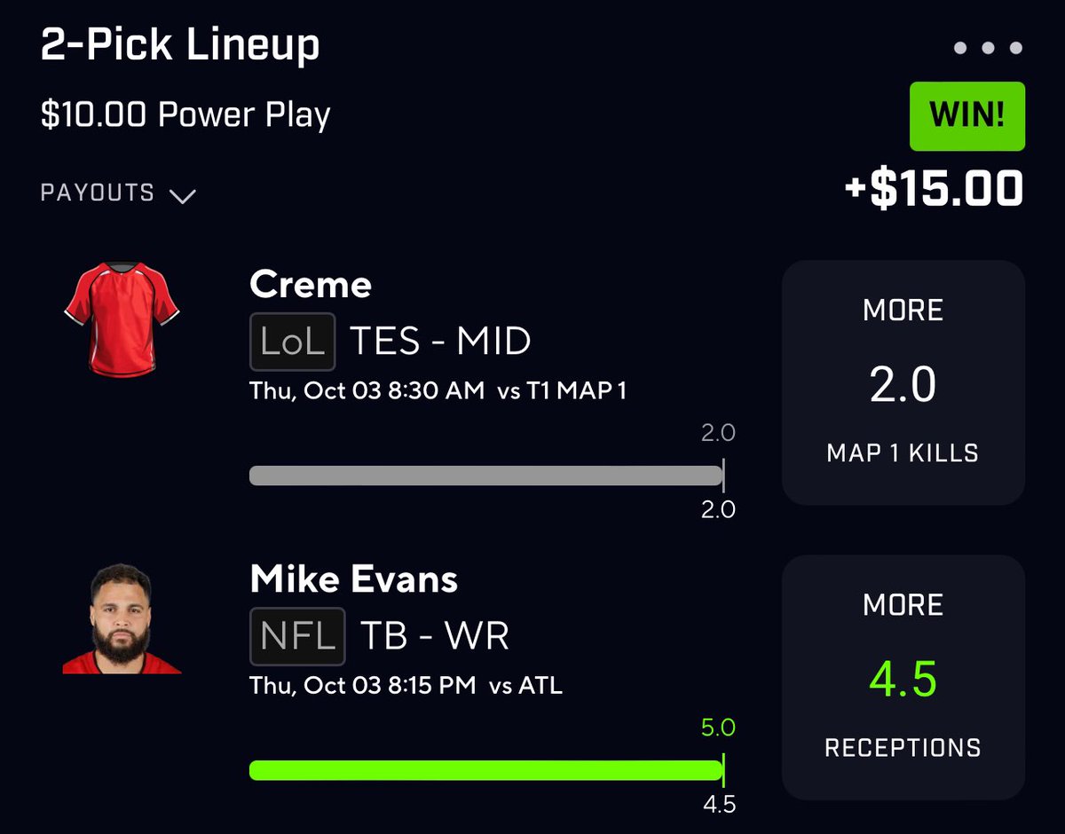 SharpPicksDaily's tweet image. Last couple days recap 💰💰💰

#PrizePicksnfl #PrizePickswnba #sportsbettingpicks #GamblingsTwitter #GamblingX