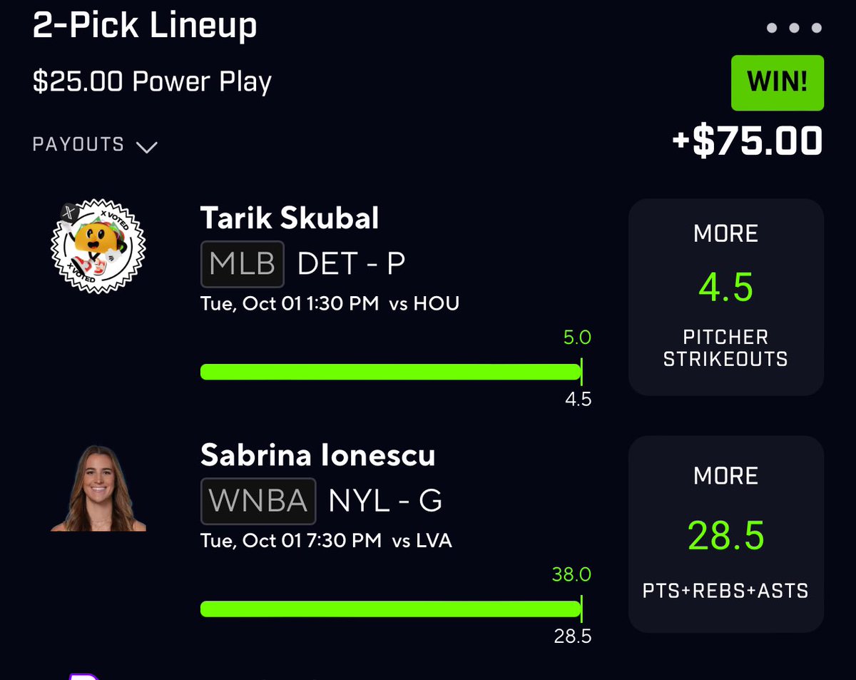 SharpPicksDaily's tweet image. Last couple days recap 💰💰💰

#PrizePicksnfl #PrizePickswnba #sportsbettingpicks #GamblingsTwitter #GamblingX