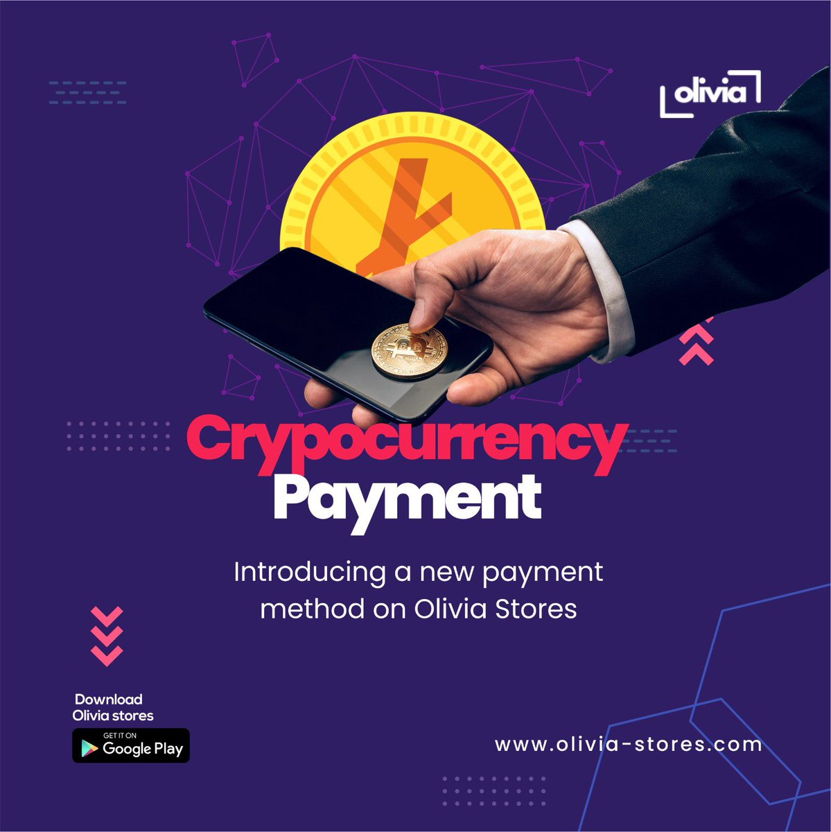 We’re thrilled to announce that Olivia Stores now supports cryptocurrency payments! 

You can now enjoy faster, secure, and seamless transactions on the app using your preferred digital currencies. As a business owner and user of the Olivia Stores app, we’ve got you covered with