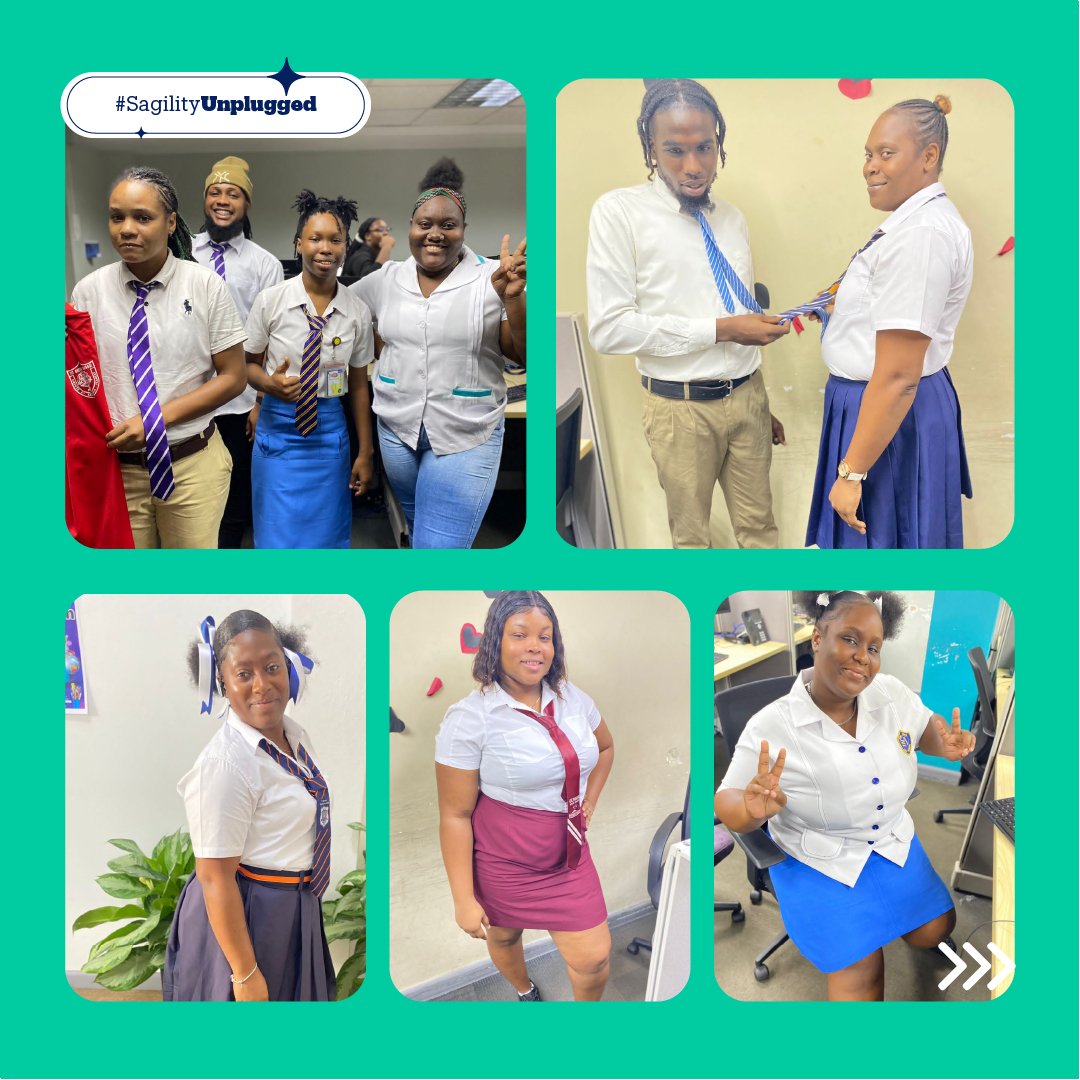 SagilityHealth's tweet photo. Everyone at our Jamaica Office showed off their unique styles & personalities in a creative way!
Here’s to a workplace where we work hard while having a little fun along the way!
#UniformDay #Sagility #FunDay #SagilityJamaica #WorkPlaceFun https://t.co/8Letr1bkwg
