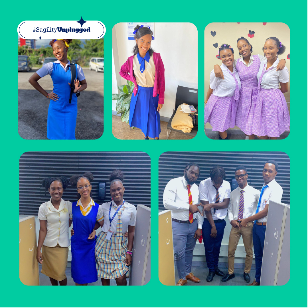 SagilityHealth's tweet photo. Everyone at our Jamaica Office showed off their unique styles & personalities in a creative way!
Here’s to a workplace where we work hard while having a little fun along the way!
#UniformDay #Sagility #FunDay #SagilityJamaica #WorkPlaceFun https://t.co/8Letr1bkwg