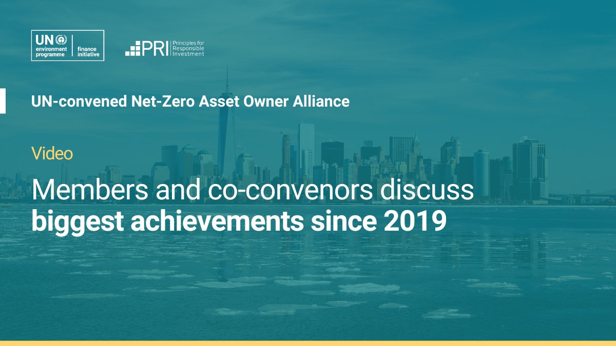 UNEP_FI's tweet photo. What do Net-Zero Asset Owner Alliance members, conveners, and partners think have been #NZAOA’s greatest achievements? 
See the video here to hear directly from C-suite members and UN representatives: https://t.co/xtuaa2gJoy  #sustainablefinance https://t.co/szM3cTDWMV