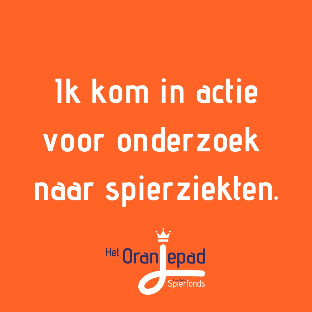 IngeborgRaksha's tweet photo. #nogmaarééndag Morgen zaterdag 5 oktober doe ik mee met #hetOranjepad, een evenement georganiseerd door Het #Spierfonds. Ik fiets tijdens dit event 25 kilometer om geld op te halen voor onderzoek naar spierziekten. Help jij ook nog mee door een donatie? 
https://t.co/8y6e9RYGeP https://t.co/SCFFBs0Ki5