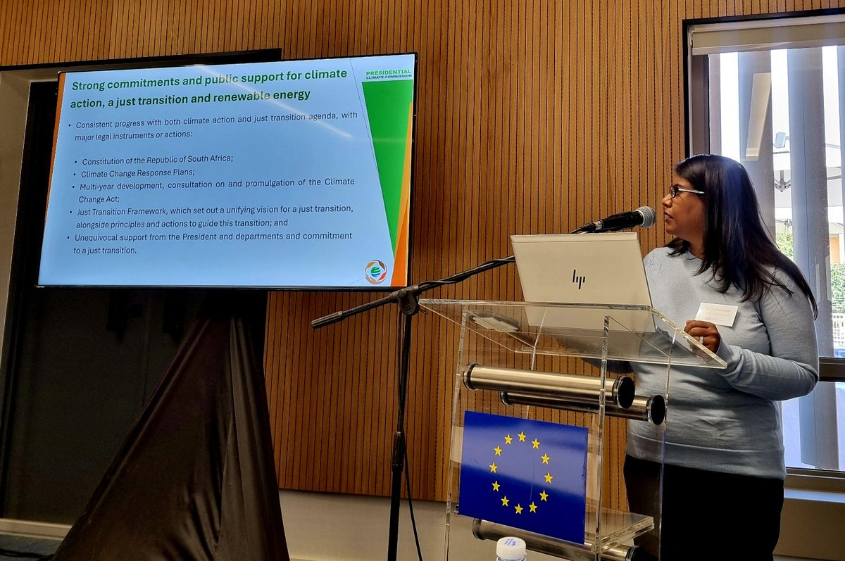 Climate360SA (@climateweeksa) on Twitter photo Yuki Ramkisson, Senior Manager M&E <a href="/ClimateZA/">Presidential Climate Commission</a>
shares an insightful overview of RSA's current progress on NDC Implementation, aligning with 2030 targets. For a deeper dive, access the full report here: climatecommission.org.za/publications
#EUSAClimateDialogues Yuki Ramkisson, Senior Manager M&E <a href="/ClimateZA/">Presidential Climate Commission</a>
shares an insightful overview of RSA's current progress on NDC Implementation, aligning with 2030 targets. For a deeper dive, access the full report here: climatecommission.org.za/publications
#EUSAClimateDialogues