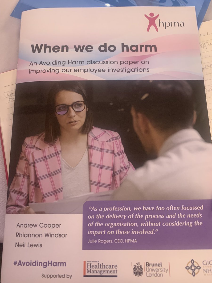 Avoiding harm and improving our employee investigations resource. Free webinar on 21st November for our Scottish Board members.