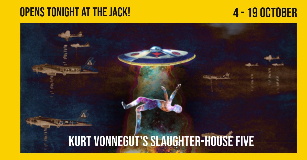 Jack Studio Theatre (@brocjacktheatre) on Twitter photo Opening tonight at the Jack!
<a href="/Sgtheatre/">So It Goes Theatre</a> return to Jack Studio with ‘Slaughterhouse-Five (or the children’s crusade)’
Based on the classic Kurt Vonnegut science-fiction novel.
Grab a ticket here: bit.ly/3VWhsYo Opening tonight at the Jack!
<a href="/Sgtheatre/">So It Goes Theatre</a> return to Jack Studio with ‘Slaughterhouse-Five (or the children’s crusade)’
Based on the classic Kurt Vonnegut science-fiction novel.
Grab a ticket here: bit.ly/3VWhsYo