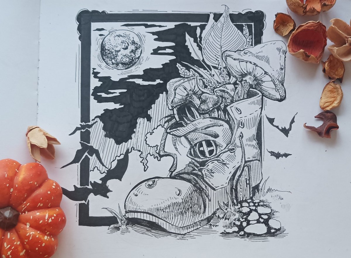 Hades_sPride's tweet photo. #inktober2024 #Inktober #inktoberday3 

Day 3: Boots
Just a small boot for one, but a cozy home for another https://t.co/rxw7JnUTCg