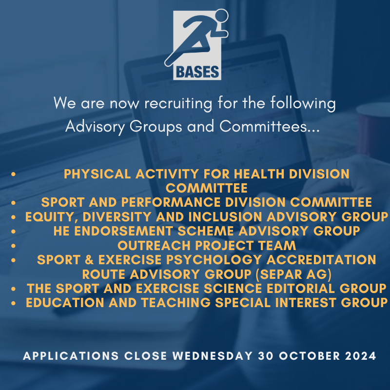 CASESsocial's tweet photo. We are currently going out to open advert for various roles in Advisory Groups &amp; Committee's. If you are a BASES Member and you are interested in moving forward the work and priorities of the Committee/Advisory Group within the Association, please see here https://t.co/NLfR1OMbFH https://t.co/NfLuHJpnMd