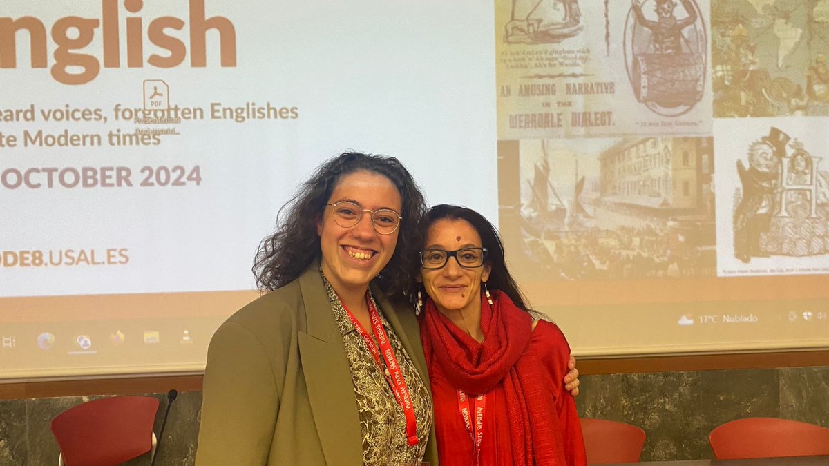 lvtc_uvigo's tweet photo. LModE-ists in action in Salamanca at the #LModE8 international conference! 
Mar Nieves-Fernández @MarNievees  presenting on her PhD thesis and Nuria Yáñez-Bouza on session chair duties. https://t.co/T9QFIFm3yn