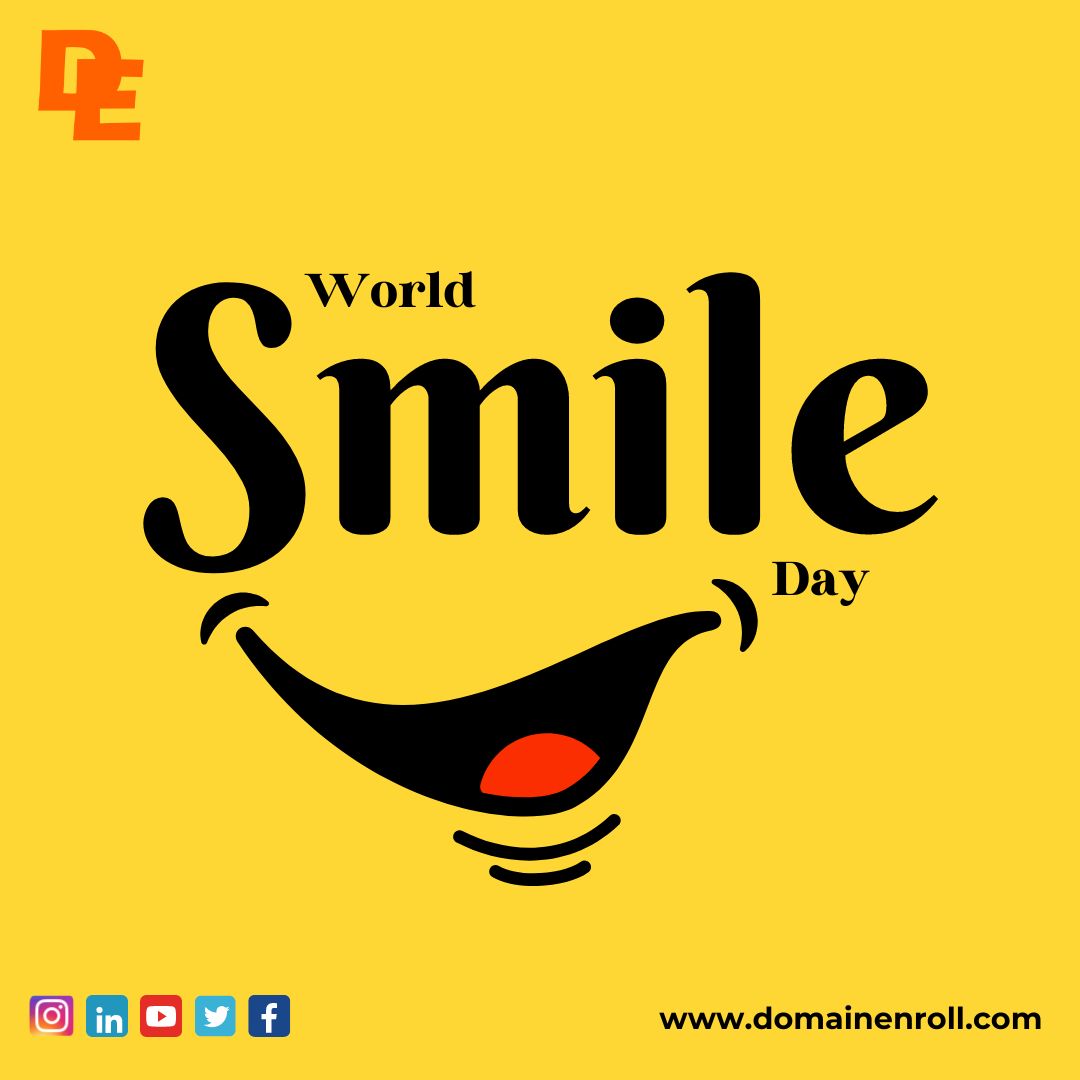 DomainEnroll's tweet image. ✨ Smile Day Special ✨

There’s power in a smile! 😄 Let's celebrate today by spreading joy, love, and positivity. Whether big or small, your smile can brighten someone’s day, including your own. 😊💛
.
.
#SmileDay #SpreadPositivity #KeepSmiling #JoyInEveryMoment