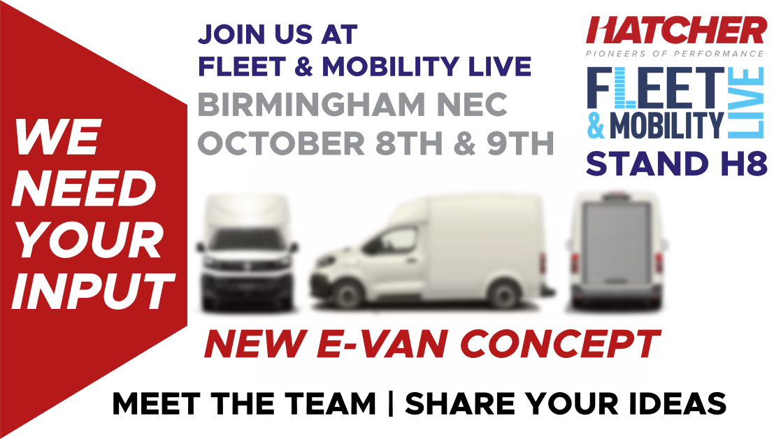 **WE'RE EXHIBITING!!** 🥳
We're calling on small Van owner/drivers and fleet managers to help us refine our brand new E-Van concept.  Come and join us at Fleet &amp; Mobility Live Stand H8 | October 8th &amp; 9th | Birmingham NEC
#exhibition #FleetandMobilityLive #fleetmanagement