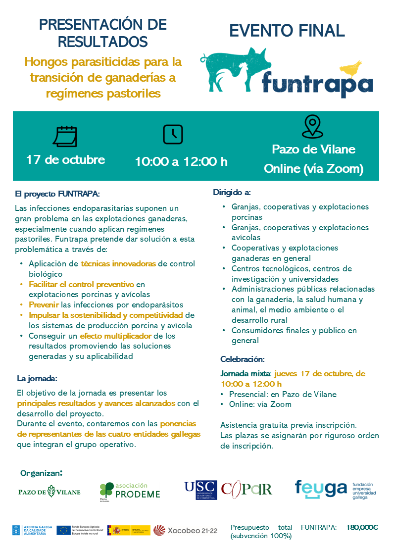 GOFuntrapa's tweet photo. 🎉¡No te pierdas el evento final del Grupo Operativo FUNTRAPA!🎉
🚀Nos emociona compartir contigo todo lo que hemos preparado. ¡Tienes el programa completo en la imagen!👇
¡Sigue leyendo para saber más! 
🤝@FEUGA_20 | @PazodeVilane | @UniversidadeUSC | #AsociaciónProdeme https://t.co/y499mVAJH7