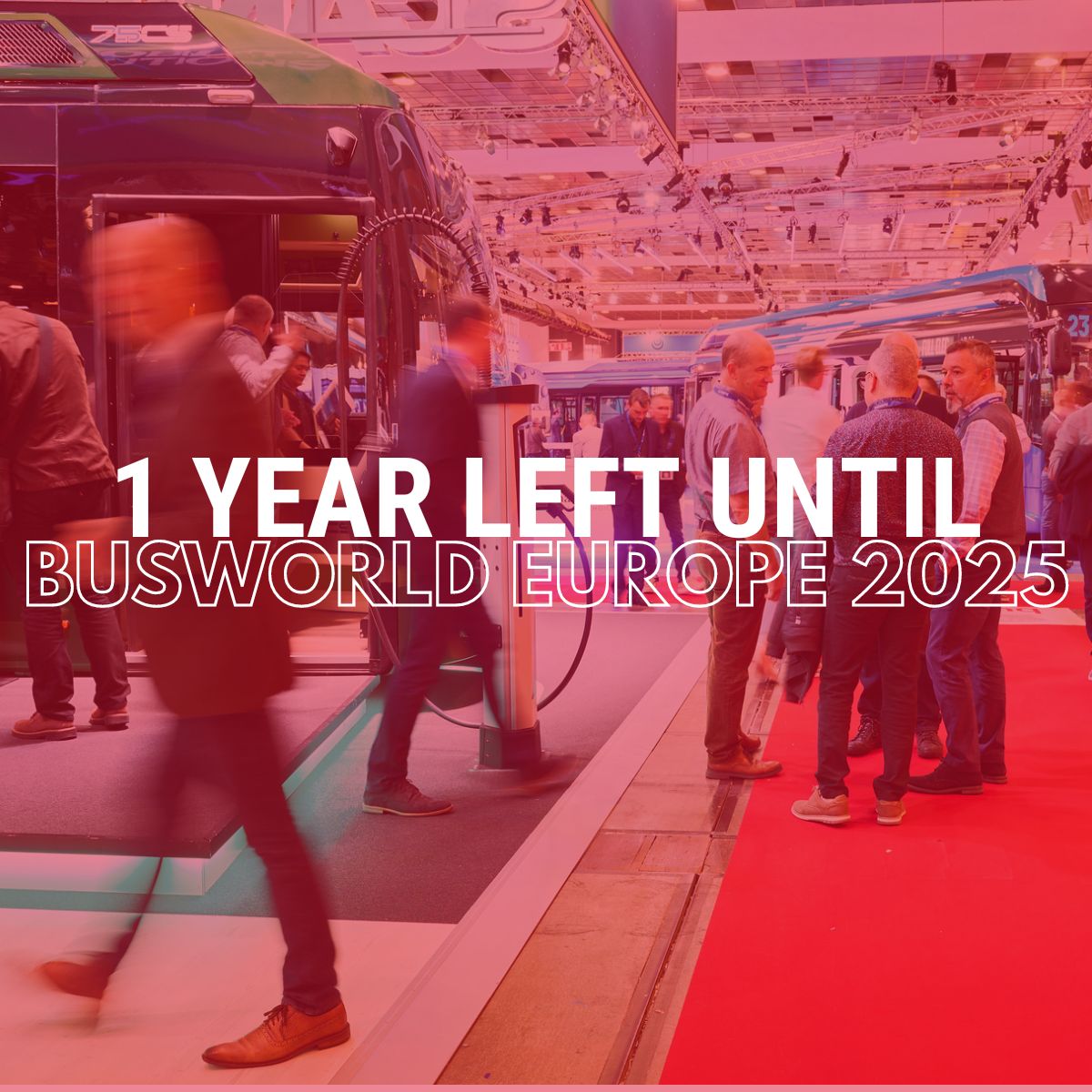 🚨 1 Year Until #BusworldEurope 2025! 

Are you ready to showcase your innovations to 40,000+ global visitors?
Exhibitor spaces are going fast—don’t miss out on the world’s biggest bus &amp; coach event! 🌍

Secure your spot NOW ⏳👉 busworldeurope.org

#tradeshow  #mobility