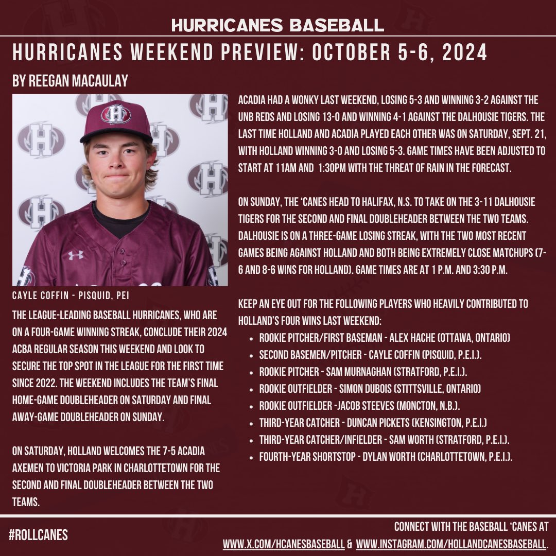 We’re set for another weekend of Hurricanes action.  Get caught up with all you need to know with our Weekend Preview!

#passionspirtpride #rollcanes #hurricanesbaseball⚾️
