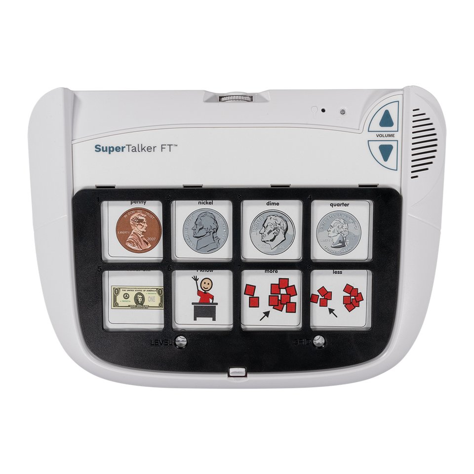 AdaptiveTechSol's tweet image. SuperTalker Feather Touch Communicator
adaptivetechsolutions.com/supertalker-fe…
Use it as a single message communicator for beginners and progress to a two, four, or eight message communicator as the user&apos;s needs and abilities change with no need to learn a new device. 
#kidstoys #toys #kids