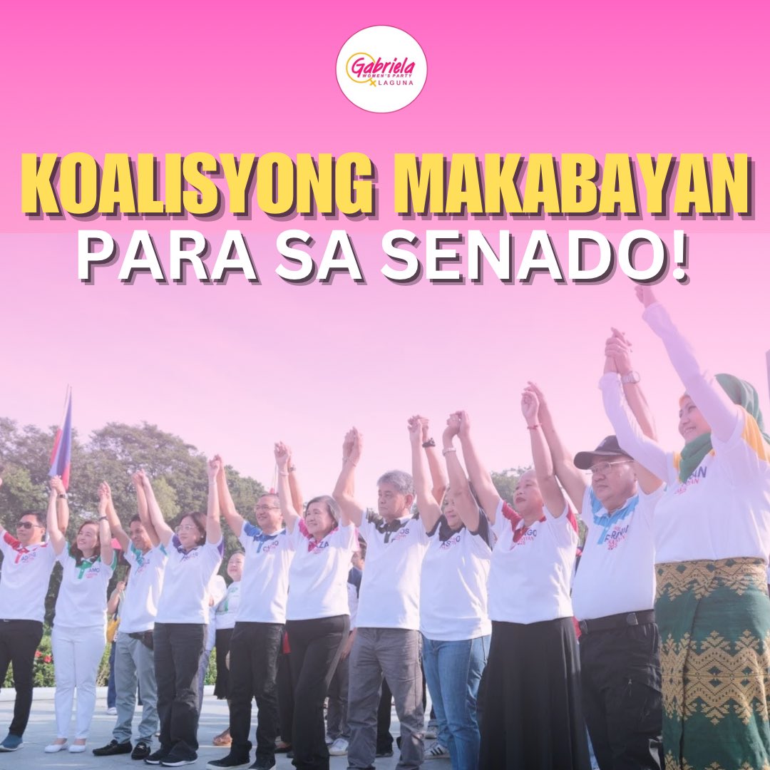 Matagumpay na nakapaghain ang buong 11 kandidatura ng Koalisyong Makabayan ng Certificate of Candidacy kaninang umaga, ika-4 ng Oktubre, para sa Halalan 2025.

#TaumbayanIpanalo 
#TaumbayanSaSenado
