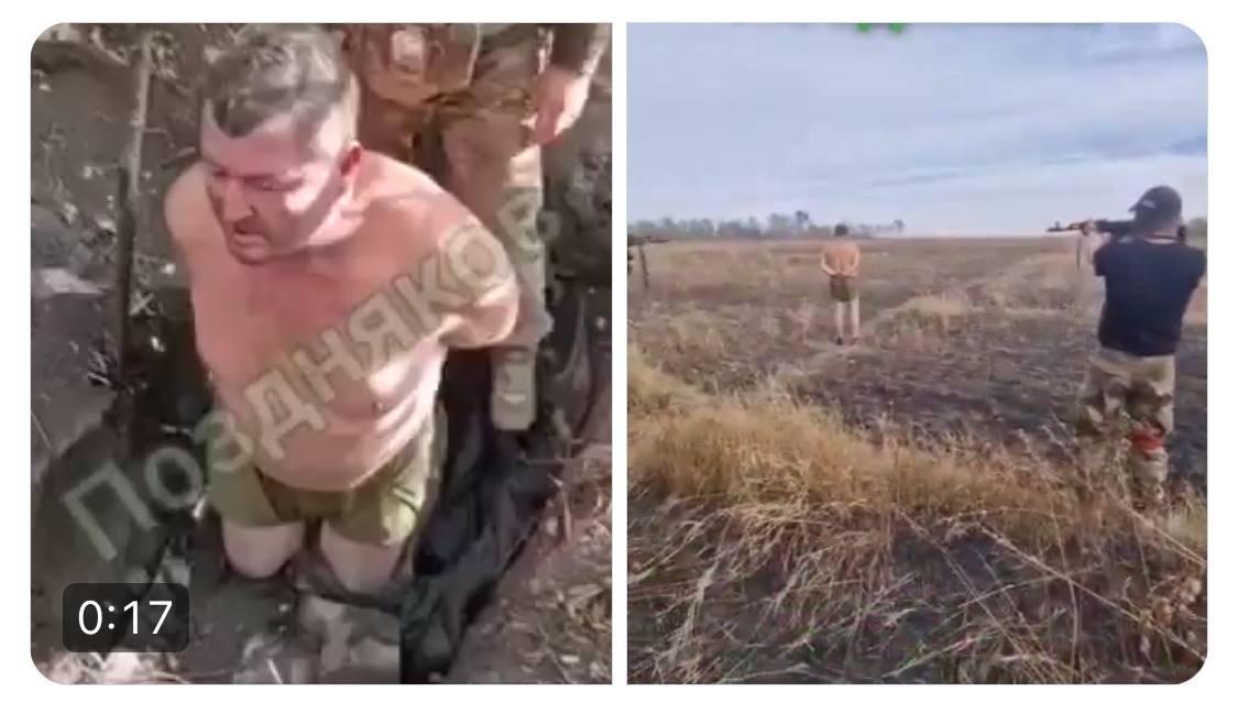 This Ukrainian prisoner of war was not executed by Putin.  

He was executed by an ordinary Russian with the ordinary inhumanity inherent in most Russians.   

Meanwhile, the Red Cross will be concerned about the lack of red caviar in the diet of Russian POWs in Ukraine.