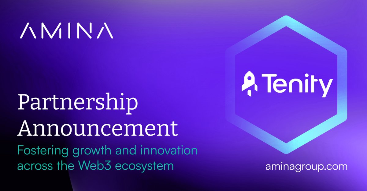 AMINABankGlobal's tweet photo. We’re excited to announce our partnership with @tenity_global, an innovation ecosystem &amp; early-stage VC. 

Furthering our mission to empower #Web3 growth &amp; innovation by offering #banking services to eligible firms in Tenity’s network of 1600+ startups.

🔗https://t.co/uc4K4eJlKI https://t.co/QD8h4FYd26