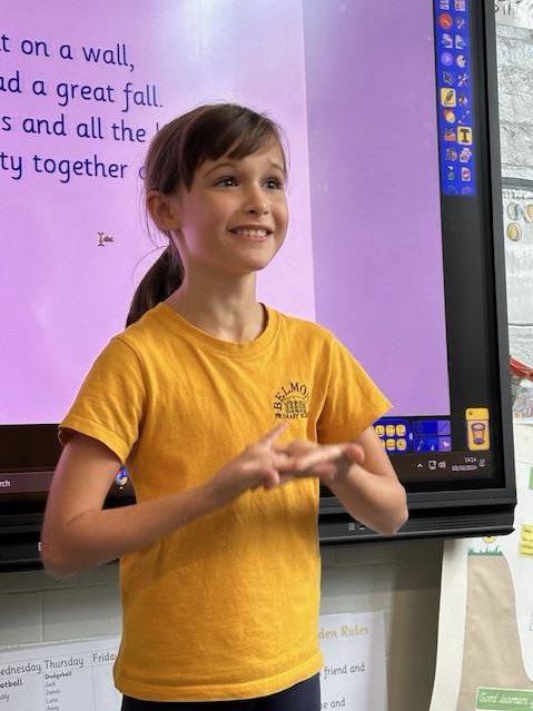 BelmontSchoolW4's tweet image. Year 5 - reading Humpty Dumpty in the style of having just won an Oscar 🎭 👌 
#PerformanceWeek #TheBelmontWay