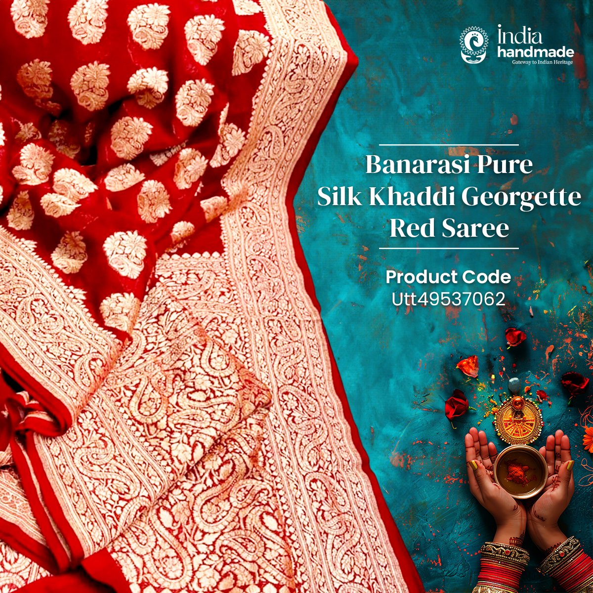 Indiahandmade_'s tweet photo. This #Karwachauth, choose elegant #handloom #sarees woven by authentic Indian #artisans. Explore and purchase the unique collection of handloom sarees at #Indiahandmade.

@TexMinIndia @_DigitalIndia @GoI_MeitY

#karwachauthsaree #handloomsaree #redsaree #vocal4handmade https://t.co/ETKilO7RdD
