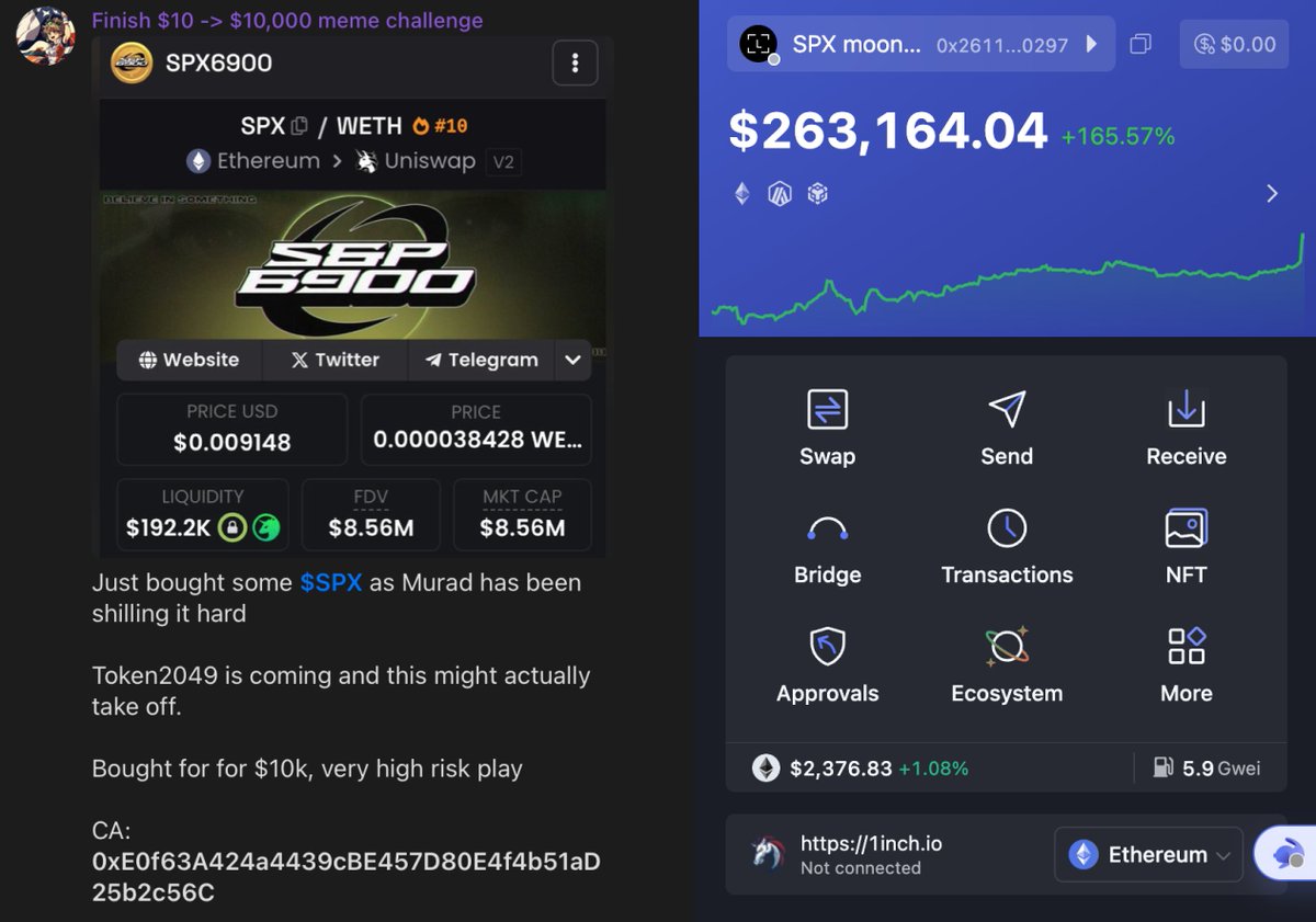 Made over $250k in 30 days on $SPX

I have been following <a href="/MustStopMurad/">Murad 💹🧲</a> for years

He shilled $SPX that hard that I bought and called in private TG

It's easy 25x for all my private telegram members.

Wanna add last 50 people

like, RT and drop a comment, must be following