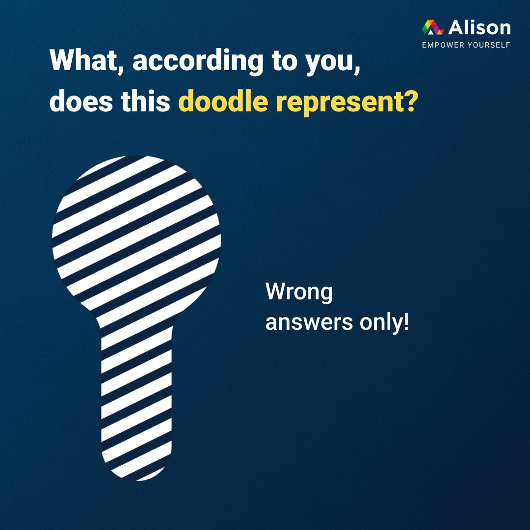 Alison_Learning's tweet image. A futuristic lollipop? A microphone for ants? Think you can do better? Test your abstract reasoning skills with our free test and prove your brain’s got what it takes! Take the test for free - ow.ly/nzKo50TBsB9.

#WrongAnswersOnly #AbstractReasoning #Alison #EmpowerYourself