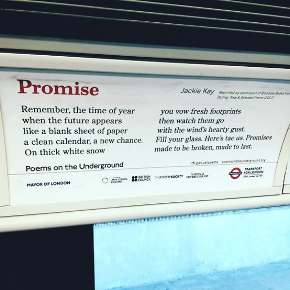 We're celebrating #nationalpoetryday with Poems on the Underground ✍️🚊

🚋 All the poems seen here have been featured on London Underground cars, reaching an estimated three million daily travellers across London. 

<a href="/poemsonthetube/">Poems on the Underground</a> #PoemsOnTheUnderground