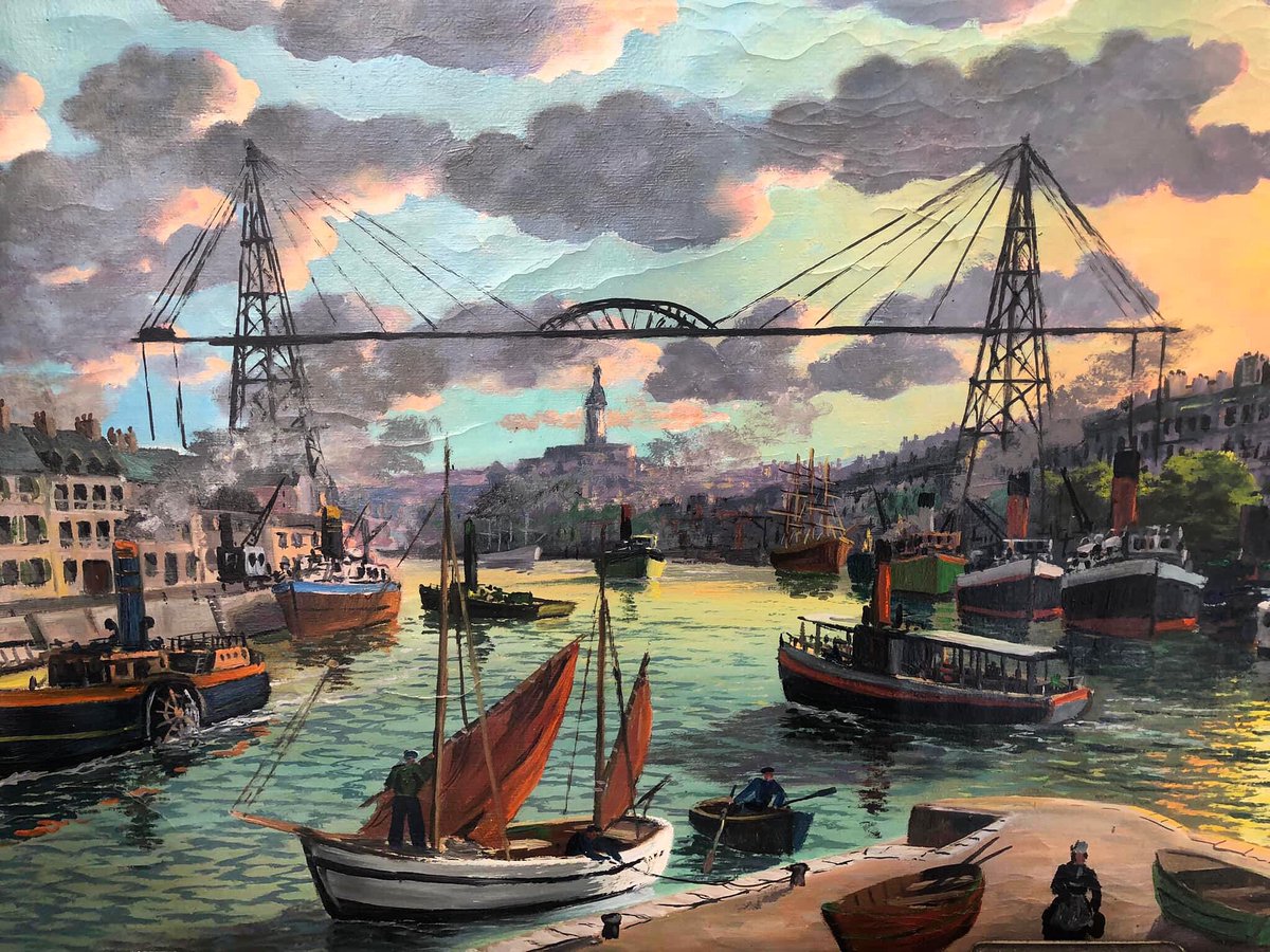 StephanePajot44's tweet photo. #Nantes Le pont transbordeur (1903-1958) un tableau en vente en ce moment place Viarme à l’occasion des trois jours de la grande brocante les 4, 5 et 6 octobre 2024 😀 https://t.co/XbYvttyLZp