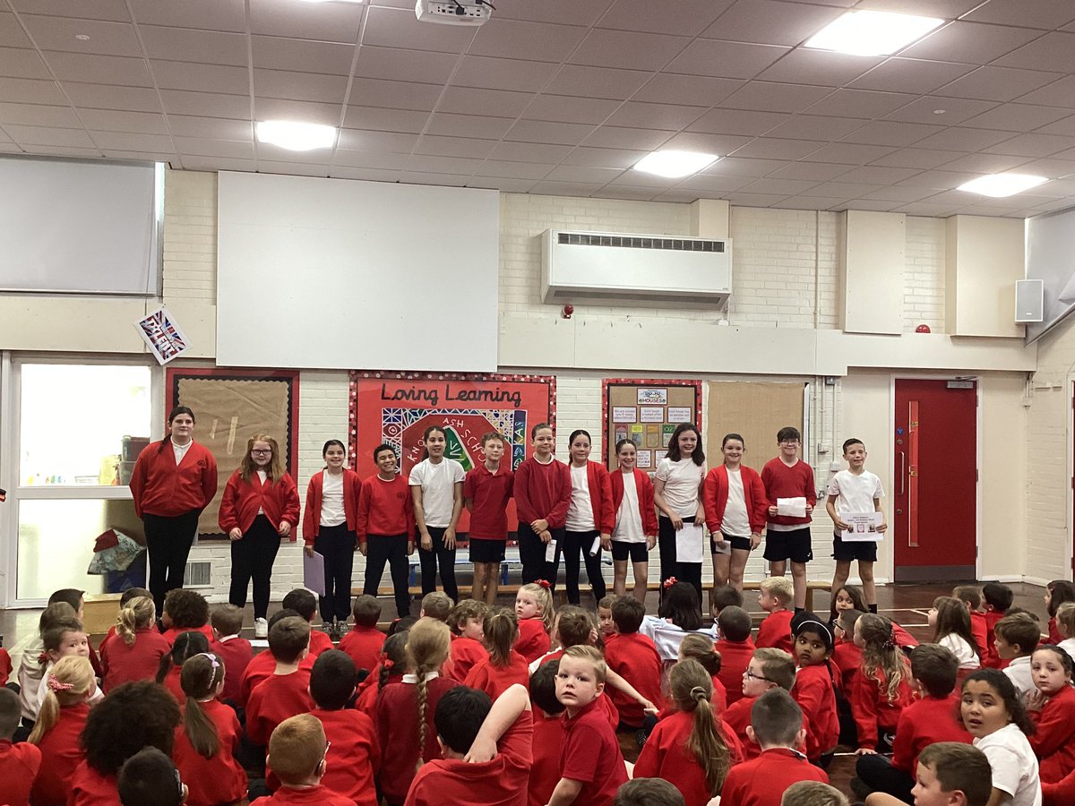 AshKnotty's tweet photo. What a great start to a Friday! These 13 amazing year 6 pupils bravely stood up in front of the whole school and read out their head pupils speeches! They were all incredible in demonstrating their leadership capabilities and powers of persuasion. You should all be very proud! 🤩 https://t.co/mQ0zXLHsbo