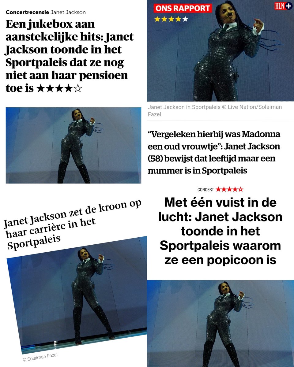Great reviews in the Belgium press! <a href="/JanetJackson/">Janet Jackson</a> ❤️