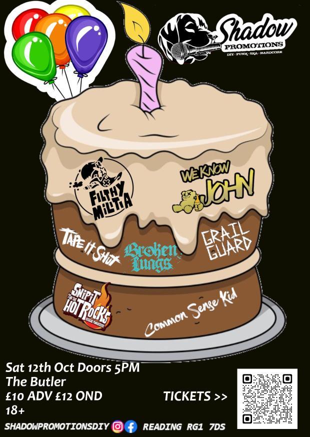 Broken Lungs (@brokenlungsuk) on Twitter photo 🚨 Sat 12th Oct - READING - The Butler - w/ <a href="/FilthyMilitia/">Filthy Militia</a>, We Know John, <a href="/TapeItShutBand/">Tape It Shut</a>, Grail Guard, Snipit and the Hotrocks & <a href="/CommonSense_Kid/">Common Sense Kid</a>
🎟 bit.ly/BLReadingOct24 🚨 Sat 12th Oct - READING - The Butler - w/ <a href="/FilthyMilitia/">Filthy Militia</a>, We Know John, <a href="/TapeItShutBand/">Tape It Shut</a>, Grail Guard, Snipit and the Hotrocks & <a href="/CommonSense_Kid/">Common Sense Kid</a>
🎟 bit.ly/BLReadingOct24