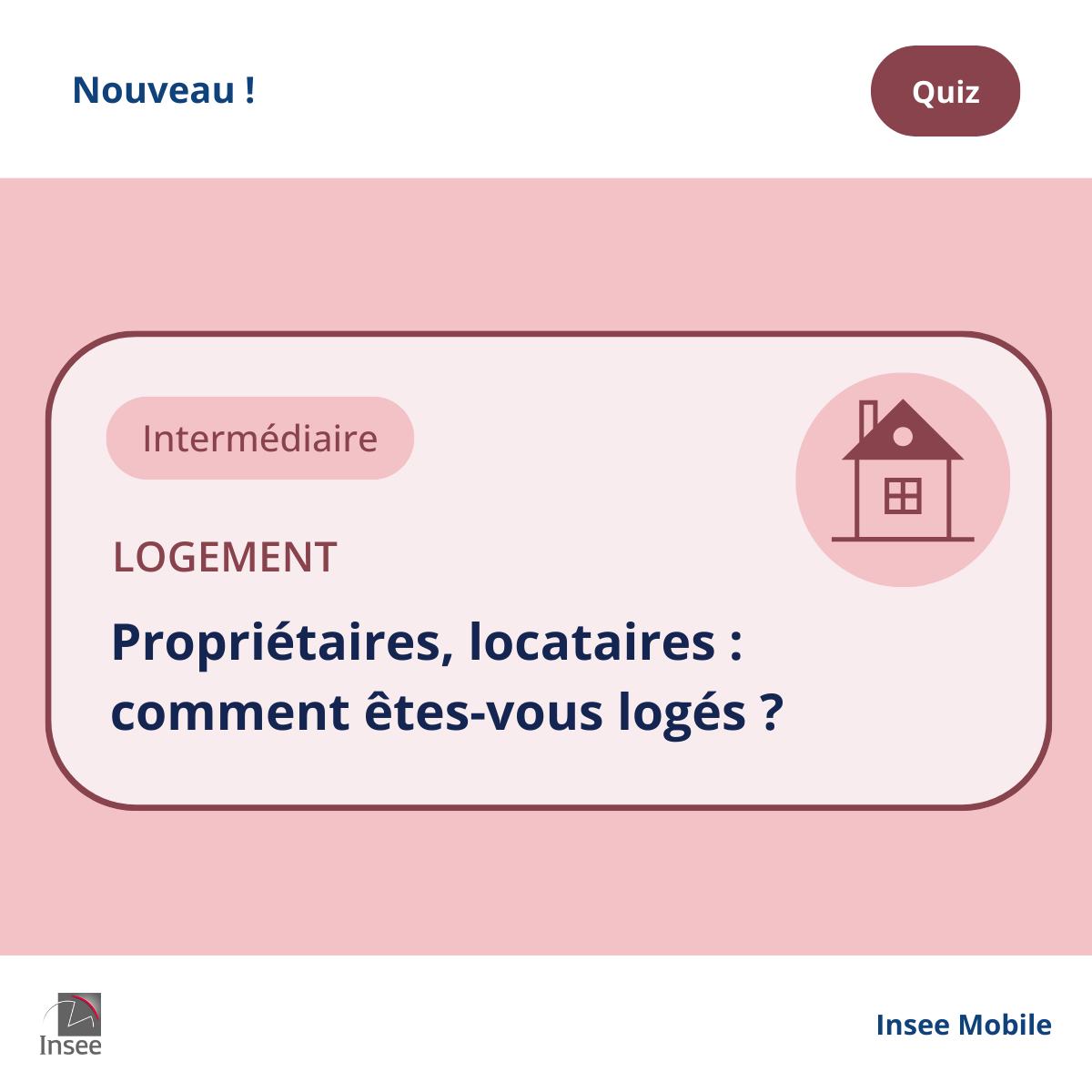 InseeFr's tweet photo. #InseeMobile | Découvrez l’application Insee Mobile ! Testez dès maintenant vos connaissances sur le logement
👉 https://t.co/TXenUuxdgG https://t.co/E9tJxMFtrP