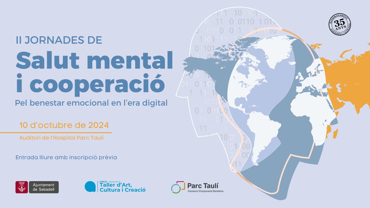 parctauli's tweet photo. Arriba la segona edició de les #Jornades de #Salutmental i #Cooperació pel benestar emocional en l'era digital 👩‍💻

📅 Dijous 10 d'octubre
⏰ De 10 a 13.30 h
📍 Auditori del #ParcTaulí

🔗 https://t.co/O5wF01cgPd

#SomTaulí #SomPersonesCuidemPersones https://t.co/uwy91y5XeG
