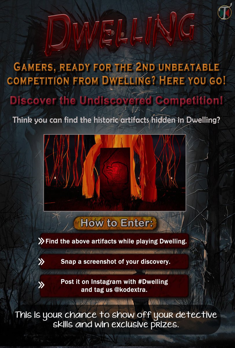 kodextrastudios's tweet photo. 😈Attention Gamers!😈  
🔥Ready for the "2nd UNBEATABLE competition" in Dwelling🔎 
 
📸 How to Enter:
Find the "Historic Artifacts", snap a pic, and post with #Dwelling &amp; @kode_xtra. Epic prizes await! 🎁  
🕵️‍♂️Let the hunt begin! 
Link in bio. https://t.co/5Mv7Bmc6np