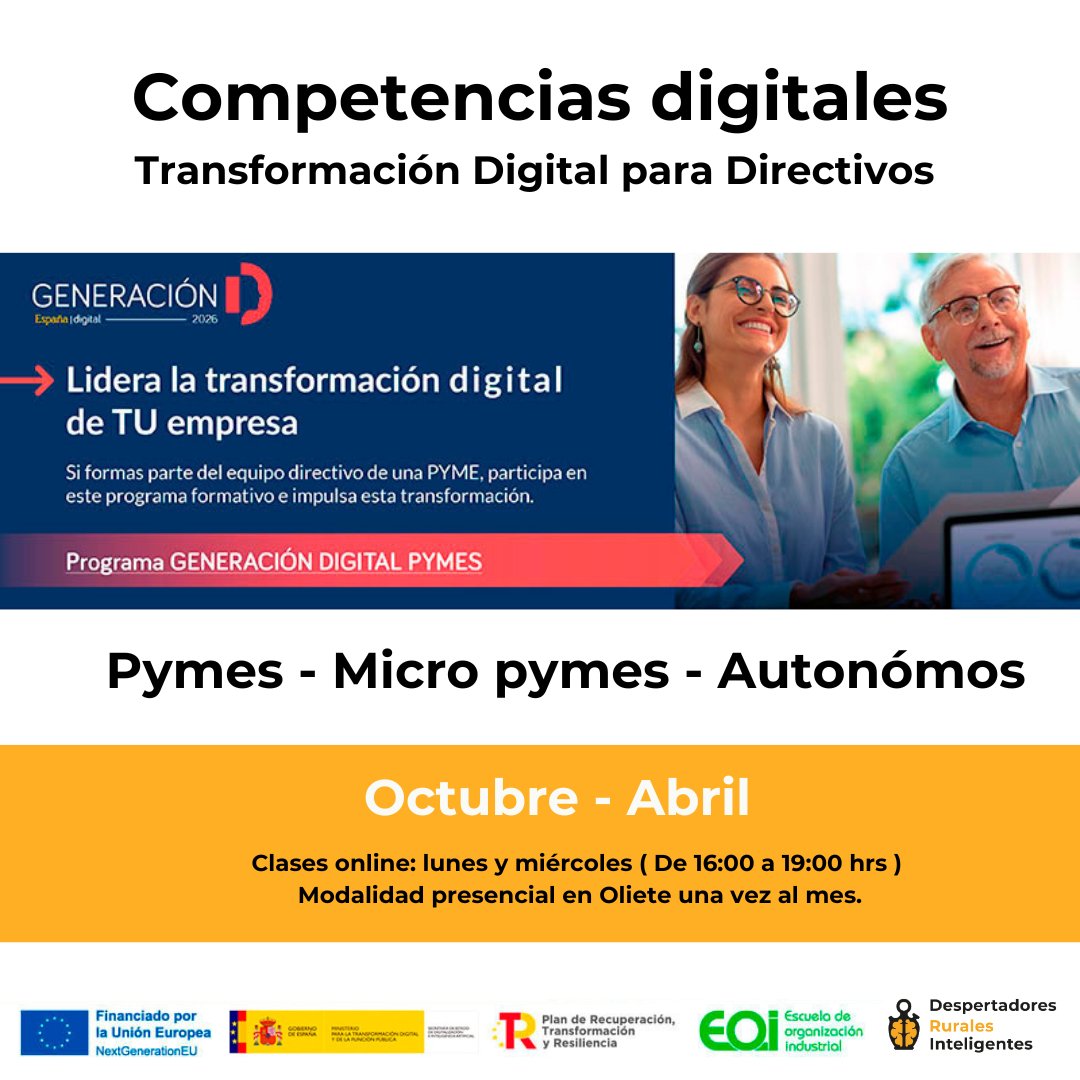 🏘📖💻Título Propio en Competencias Digitales.

Este programa se ofrece como parte de la alianza compuesta por la Universidad San Jorge y Despertadores Rurales Inteligentes.

Clases en modalidad virtual y presencial.
Inscripciones: 👉hola@despertadoresrurales.org