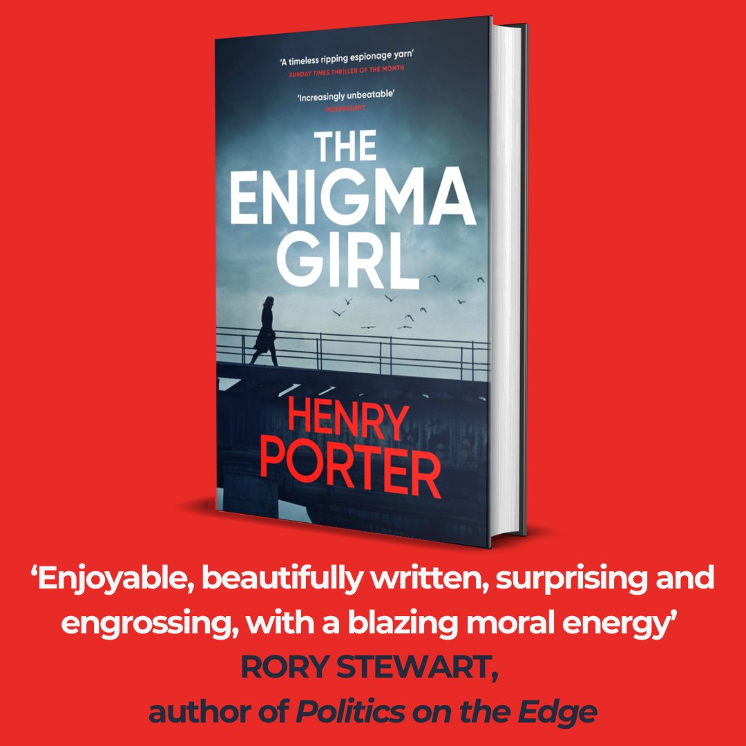 Calling all #bloggers keen on spy thrillers! We have a #blog tour the week of pub in Nov for the brilliant new spy thriller #TheEnigmaGirl by award winning thriller writer, <a href="/HenryCPorter/">Henry Porter The Convention.</a>. Pub by <a href="/QuercusBooks/">Quercus Books</a> on 7 Nov. Have over 2k followers &amp; keen to join? Plse DM or email me!