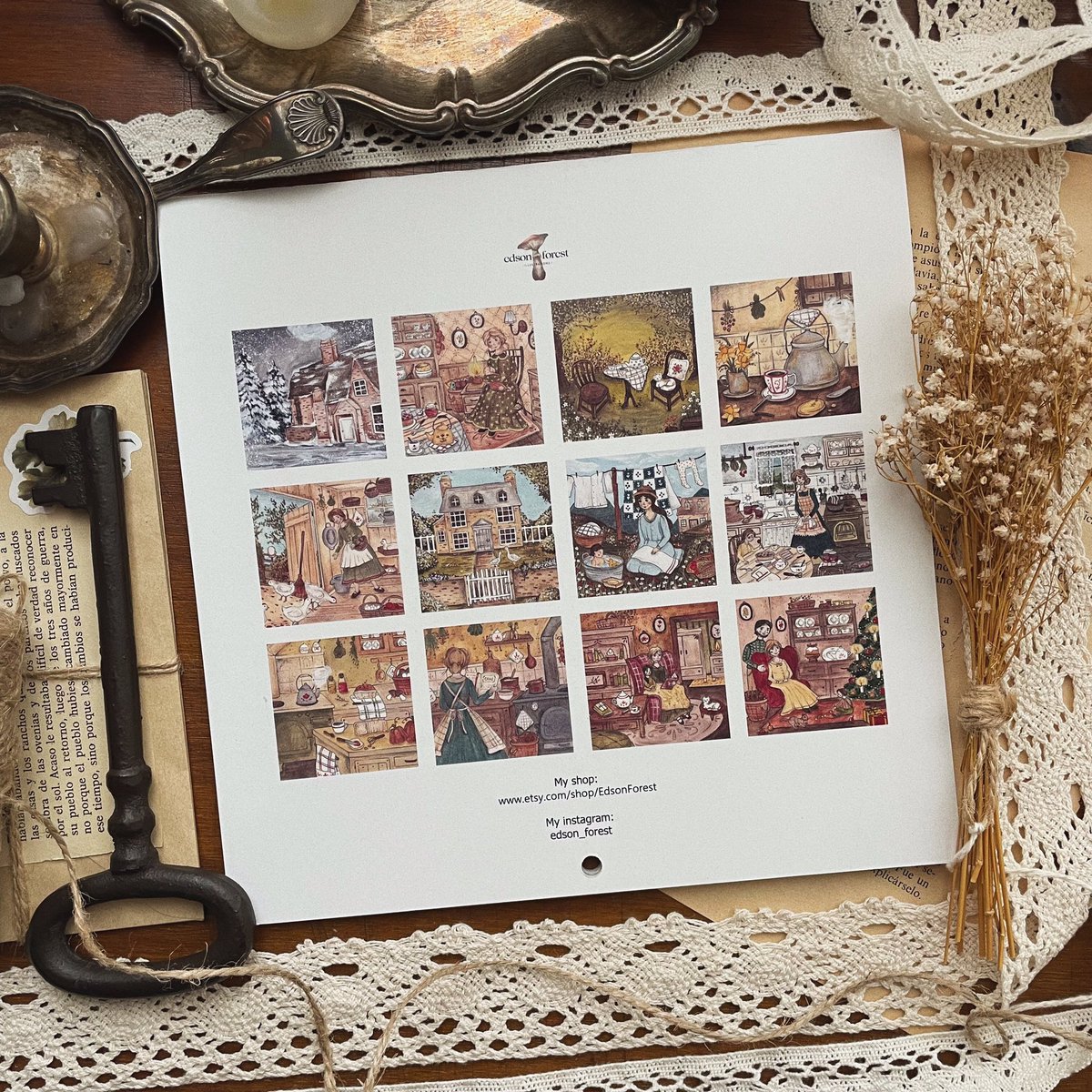 edson_forest's tweet photo. • My first calendar ☺️☺️☺️
I’m so happy to share with you all ☺️✨
There is 12 illustrations that I drew during this year. And with all my heart I hope you’ll enjoy my tiny world that awaits you inside this house 🕯️🕰️🧺☕️🥧
.
#illustration #calendar #cottagecore #illustrator https://t.co/LNzBftJAPw