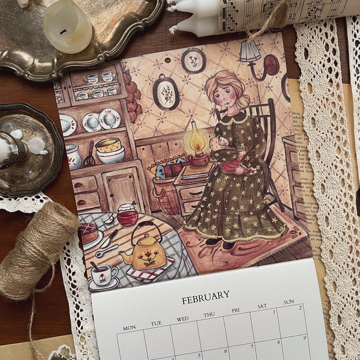 edson_forest's tweet photo. • My first calendar ☺️☺️☺️
I’m so happy to share with you all ☺️✨
There is 12 illustrations that I drew during this year. And with all my heart I hope you’ll enjoy my tiny world that awaits you inside this house 🕯️🕰️🧺☕️🥧
.
#illustration #calendar #cottagecore #illustrator https://t.co/LNzBftJAPw