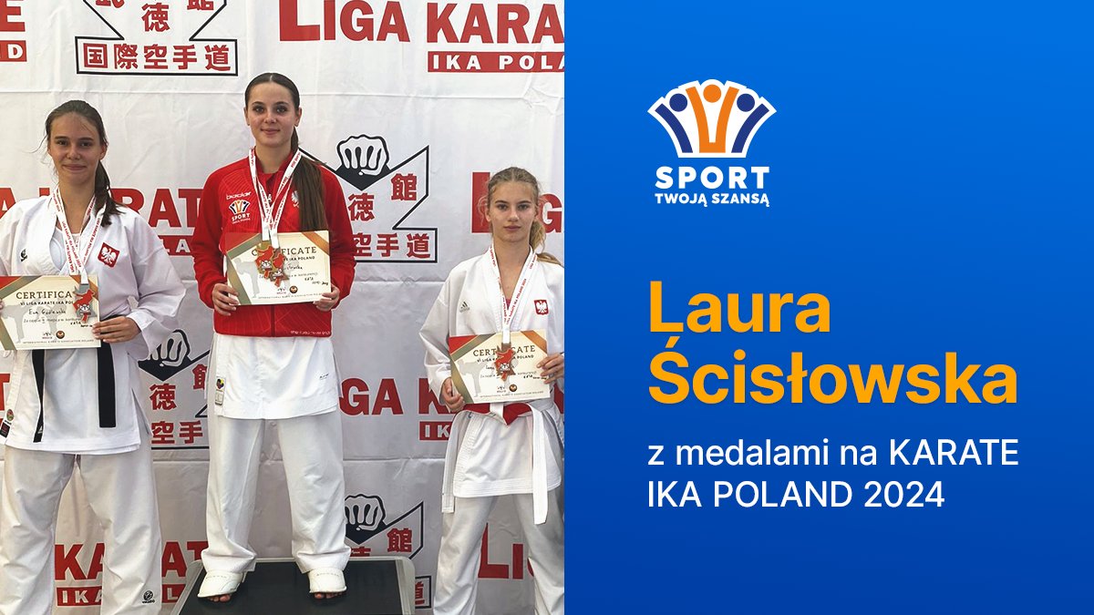 Laura Ścisłowska wystartowała ostatnio w VI edycji LIGII KARATE IKA POLAND 2024 w Grójcu. Był to ostatni etap przygotowań do Mistrzostw Europy 2024 r.

W kategorii Kata indywidualne zdobyła złoty medal, natomiast w Kumite indywidualnym Sanbon brązowy medal. Gratulujemy!!