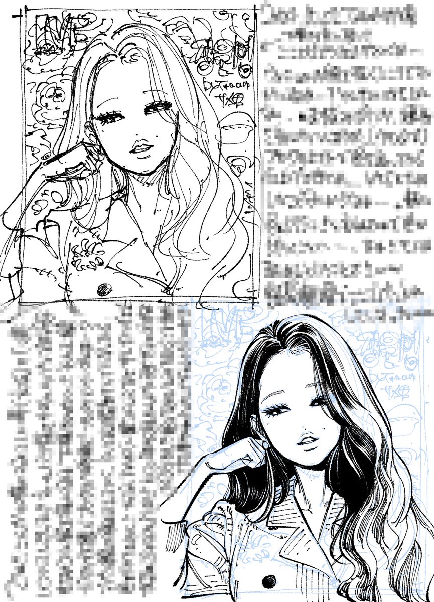 ウォニョンさん描くために色々頑張った形跡 