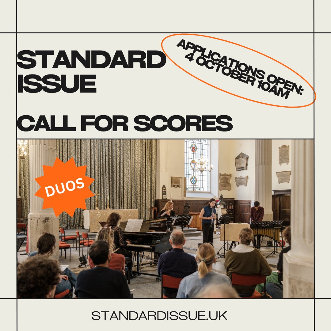 standard_issuex's tweet image. Applications now open for our 2nd ever Call for Scores - apply now!!!!
standardissue.uk