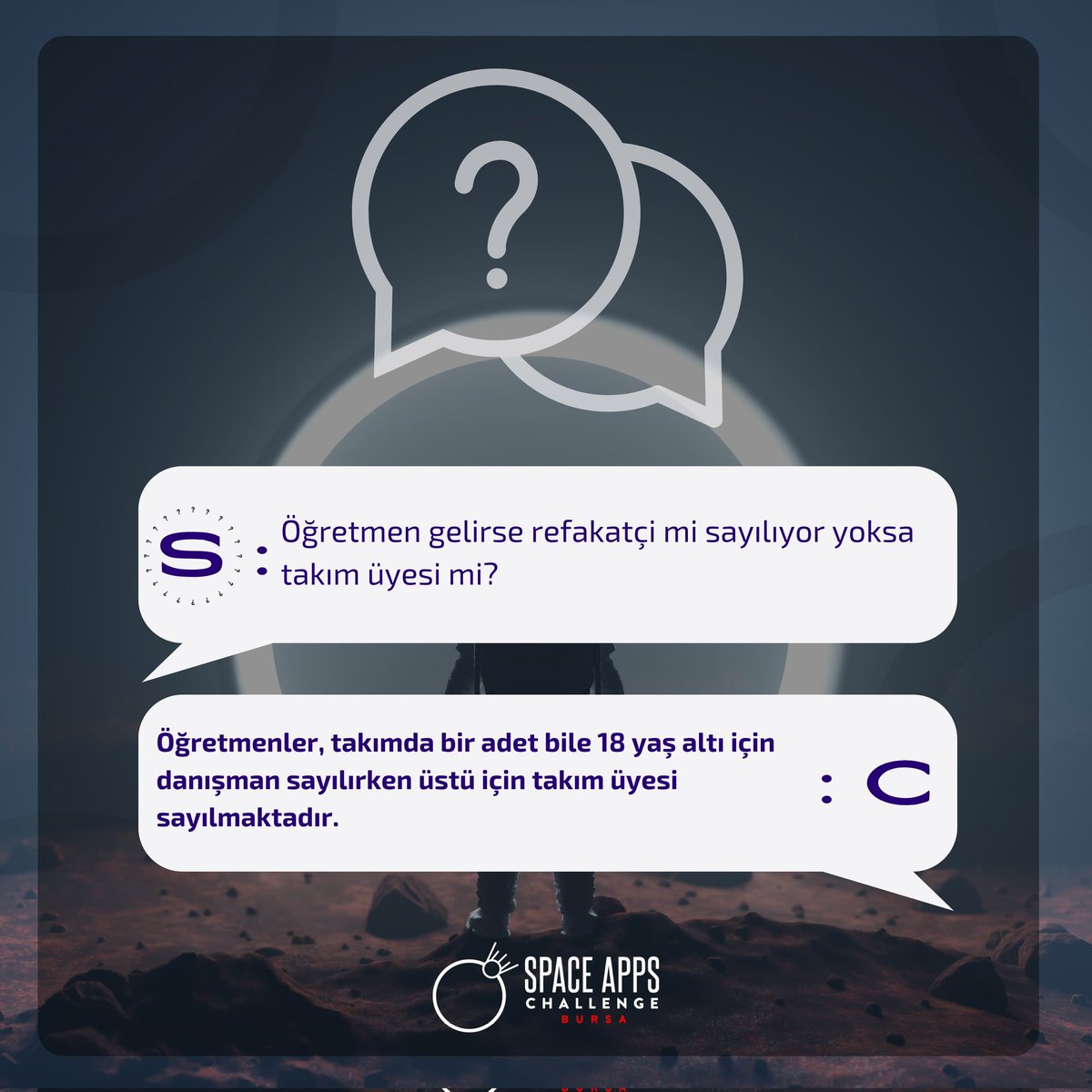 spaceappsbursa's tweet image. 🚀 NASA SPACE APPS CHALLENGE hakkında aklına takılan soruların cevaplarına yukarıdan ulaşabilirsin!
@tummiad @valenturatech @sacturkey
@bulentkavakli 

#SpaceApps #NasaChallenge #GençBeyinler #UzayTutkusu