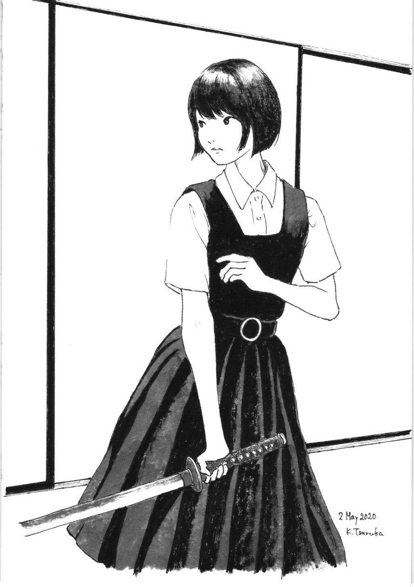 #日本刀の日

後戻りが利かない筆ベン一発描きシリーズ。 
