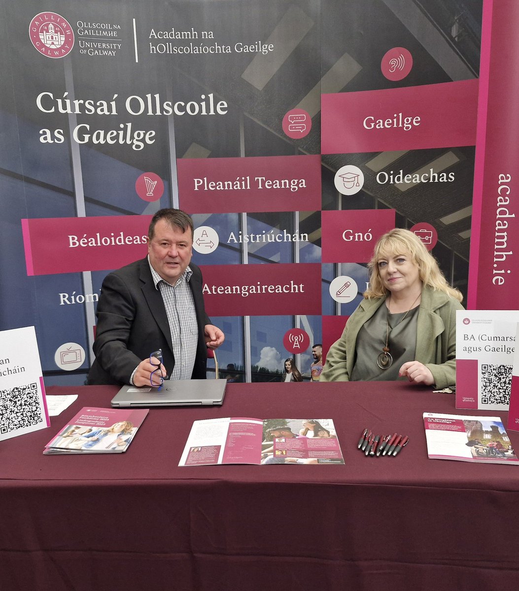 Aodh Ó Coileáin (@possiewassie) on Twitter photo 🎓 Lá Oscailte Fochéime, 4&5 Deireadh Fómhair,
Halla Bailey Allen <a href="/uniofgalway/">Ollscoil na Gaillimhe | University of Galway</a> go 3pm inniu, 9am - 3pm amárach, Dé Sathairn. Buail isteach! GY122 BA (Cumarsáid & Gaeilge) - mar shampla! 📽
<a href="/AcadamhOnaG/">An tAcadamh, Ollscoil na Gaillimhe</a>
<a href="/ColnaCoiribe/">Coláiste na Coiribe</a>
<a href="/UniOfGalwaySU/">Comhaltas na Mac Léinn, Ollscoil na Gaillimhe</a>
<a href="/GaeilgeOnaG/">Gaeilge, Ollscoil na Gaillimhe</a>
<a href="/DeptCultureIRL/">Tourism-Culture-Arts-Gaeltacht-Sport-Media</a>
<a href="/UdarasnaG/">Údarás na Gaeltachta</a> 🎓 Lá Oscailte Fochéime, 4&5 Deireadh Fómhair,
Halla Bailey Allen <a href="/uniofgalway/">Ollscoil na Gaillimhe | University of Galway</a> go 3pm inniu, 9am - 3pm amárach, Dé Sathairn. Buail isteach! GY122 BA (Cumarsáid & Gaeilge) - mar shampla! 📽
<a href="/AcadamhOnaG/">An tAcadamh, Ollscoil na Gaillimhe</a>
<a href="/ColnaCoiribe/">Coláiste na Coiribe</a>
<a href="/UniOfGalwaySU/">Comhaltas na Mac Léinn, Ollscoil na Gaillimhe</a>
<a href="/GaeilgeOnaG/">Gaeilge, Ollscoil na Gaillimhe</a>
<a href="/DeptCultureIRL/">Tourism-Culture-Arts-Gaeltacht-Sport-Media</a>
<a href="/UdarasnaG/">Údarás na Gaeltachta</a>