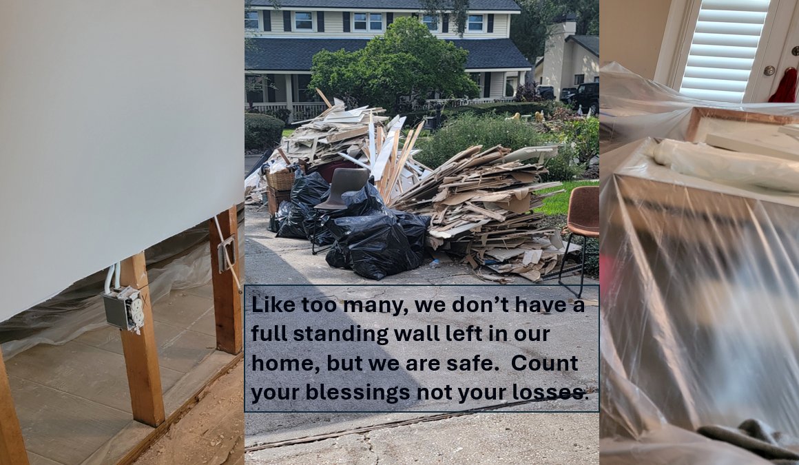 My wife &amp; son are safe, there’s nothing more important than that. Like thousands of others, my home flooded during the hurricane, my heart goes out to all impacted. Count blessings, not losses