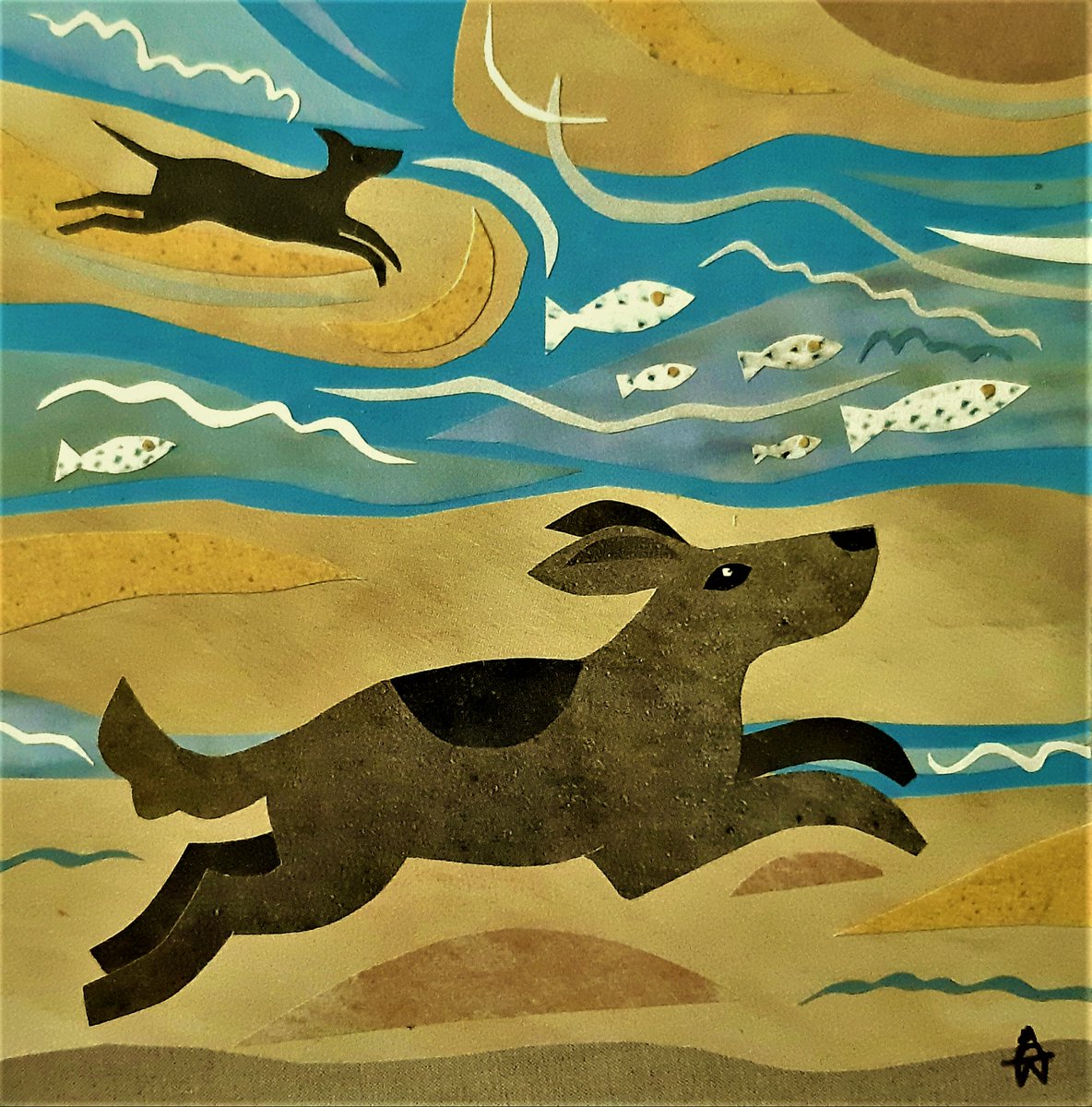 Some joyous cut paper dogs having fun on the beach. All sold, more coming soon!
amandawhitedesign.etsy.com
#elevenseshour #WorldAnimalDay #cutpapercollage #etsy #handmade #dogs #shopindie