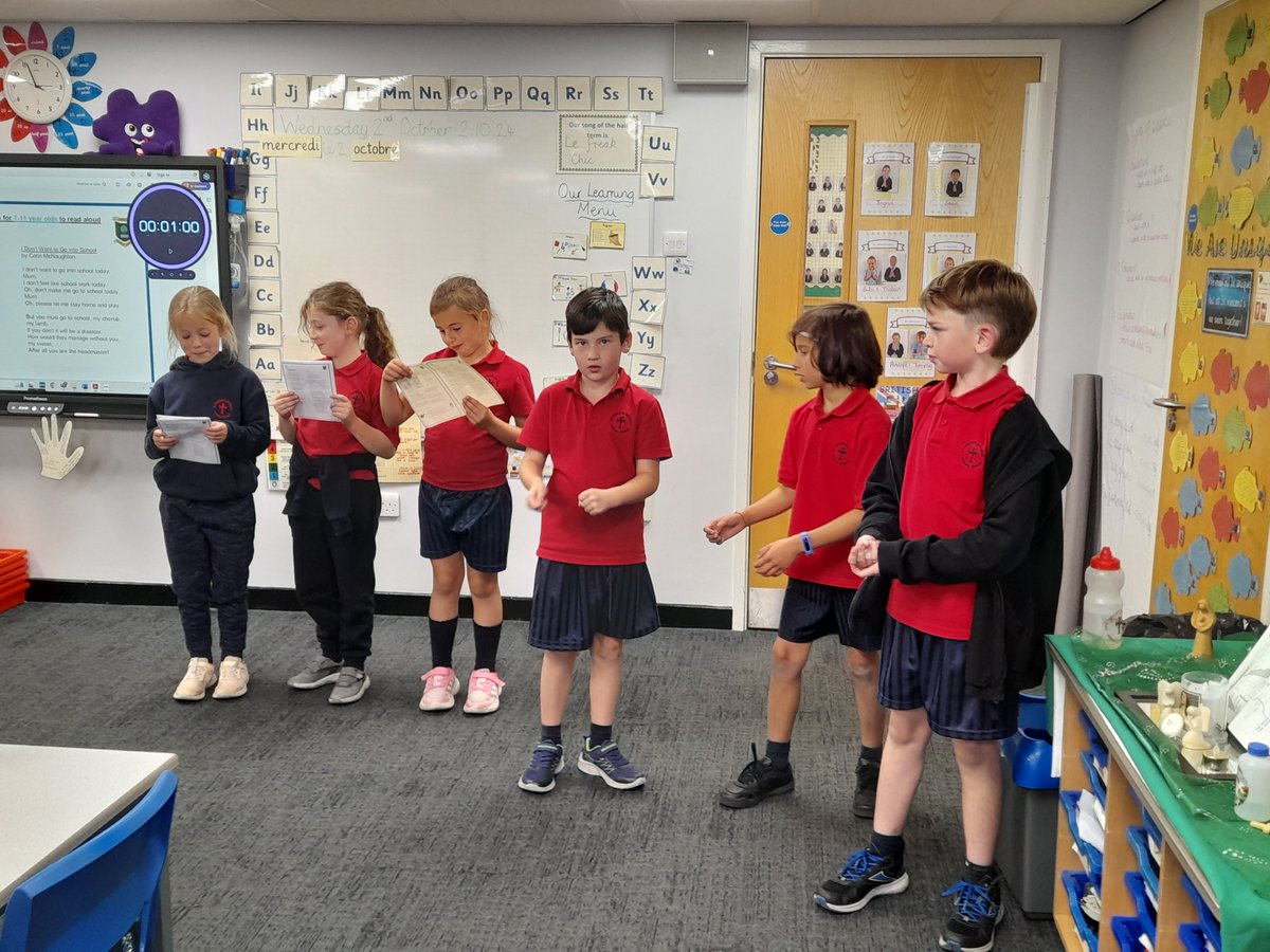 StVincentsPr's tweet photo. Year 3 having been doing performance poetry to celebrate National Poetry Day #passionateaboutlearning https://t.co/yppW5onSME