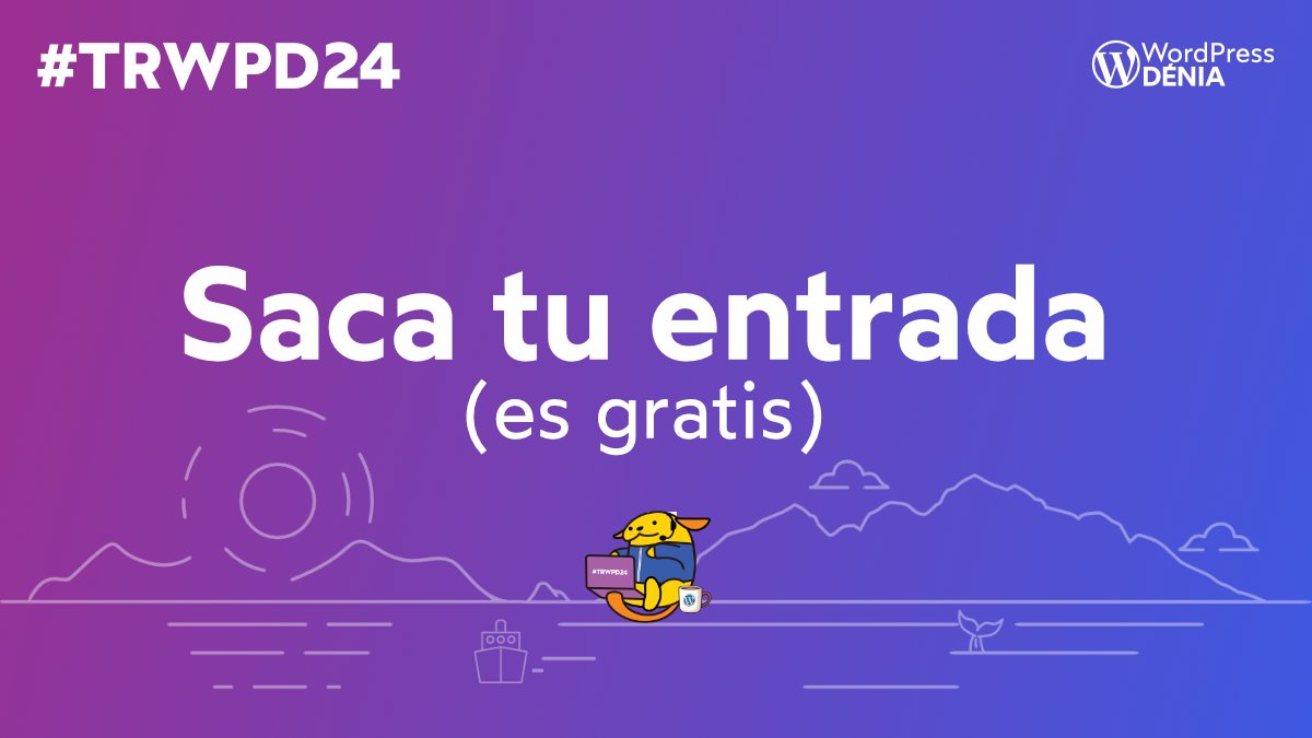Un evento online diferente, con ponencias innovadoras, y mucho networking entre todos los participantes...
Saca tu entrada (gratuita), y prepárate para un día con Charlas y Networking...

#TRWPD24 #WPDenia #teletrabajo #trabajoremoto #WordPress

events.wordpress.org/denia/2024/tra…